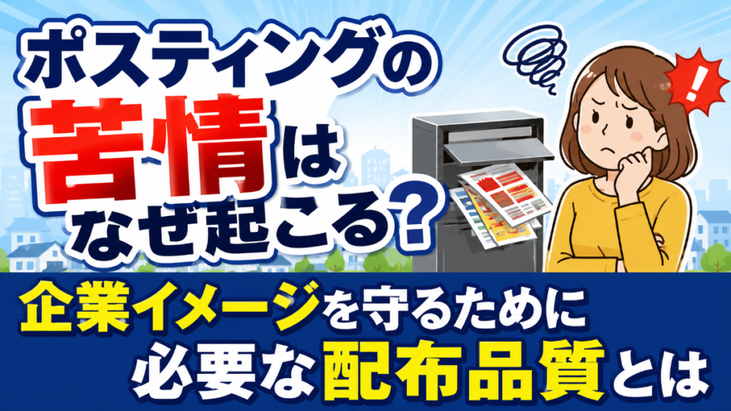 ポスティングの苦情はなぜ起こる？企業イメージを守るために必要な配布品質とは