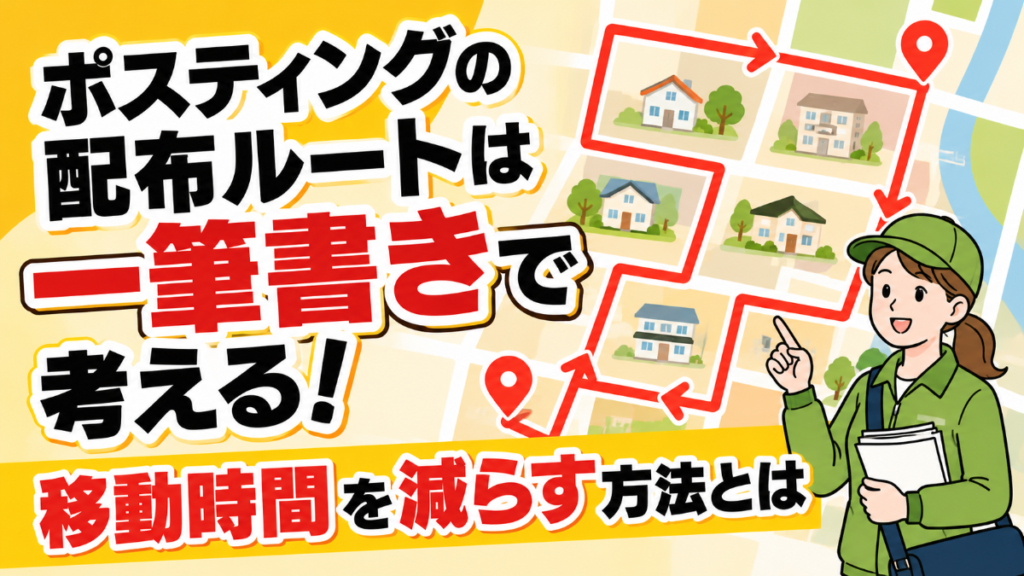 ポスティングの配布ルートは一筆書きで考える！移動時間を減らす方法とは