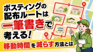 ポスティングの配布ルートは一筆書きで考える！移動時間を減らす方法とは