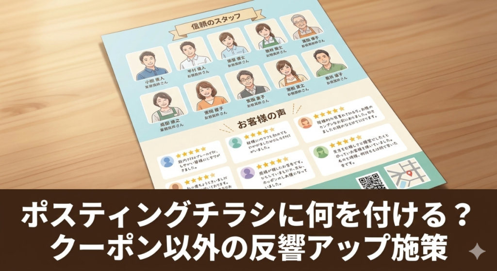 ポスティングチラシに何を付ける？クーポン以外の反響アップ施策