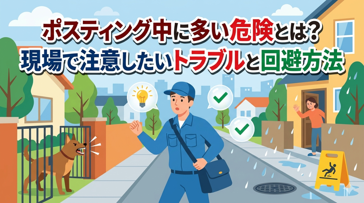 ポスティング中に多い危険とは？現場で注意したいトラブルと回避方法