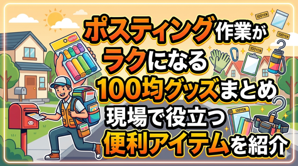 ポスティング作業がラクになる100均グッズまとめ｜現場で役立つ便利アイテムを紹介