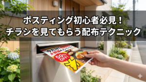 ポスティング初心者必見！チラシを見てもらう配布テクニック