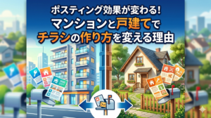 ポスティング効果が変わる！マンションと戸建てでチラシの作り方を変える理由