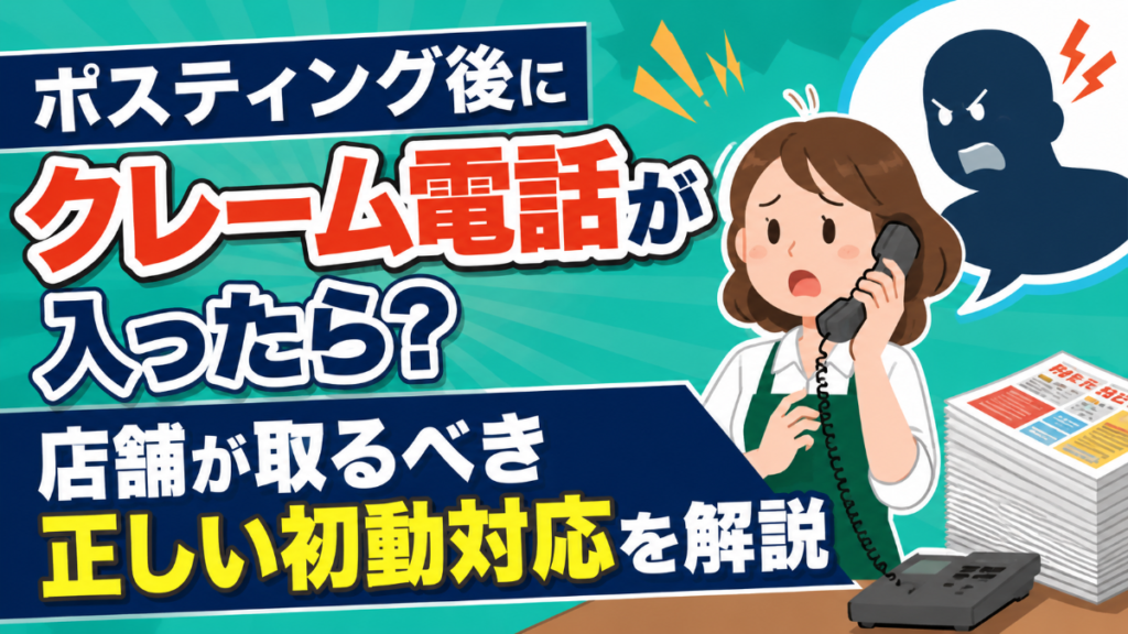 ポスティング後にクレーム電話が入ったら？店舗が取るべき正しい初動対応を解説