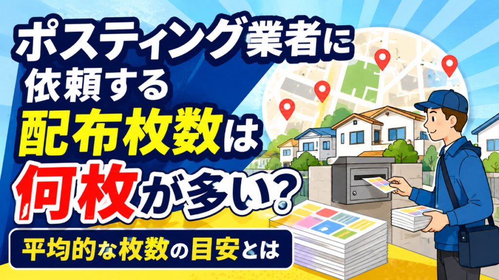 ポスティング業者に依頼する配布枚数は何枚が多い？平均的な枚数の目安とは