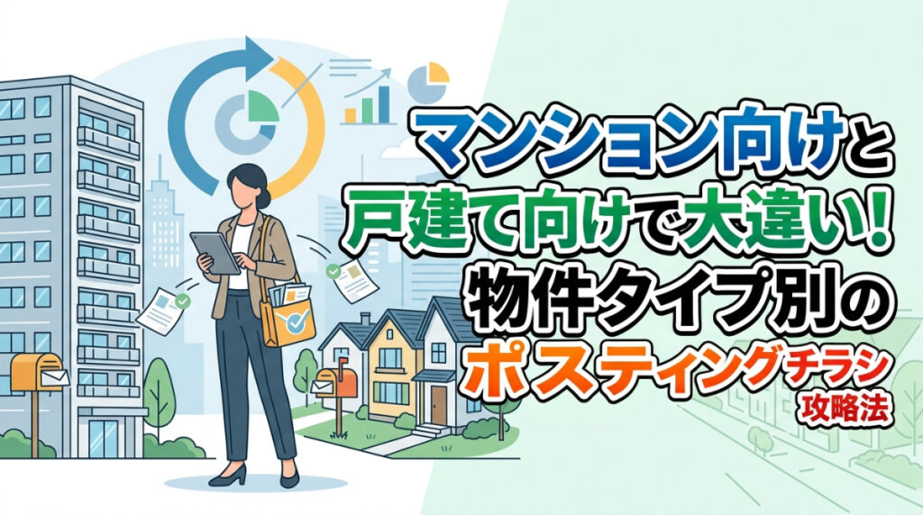 マンション向けと戸建て向けで大違い！物件タイプ別のポスティングチラシ攻略法