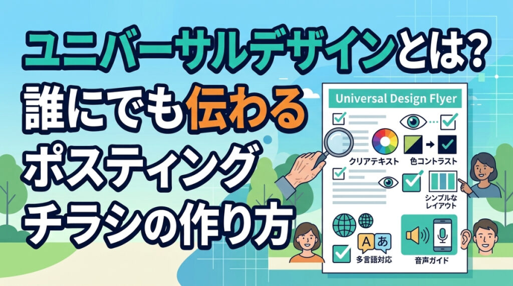 ユニバーサルデザインとは？誰にでも伝わるポスティングチラシの作り方