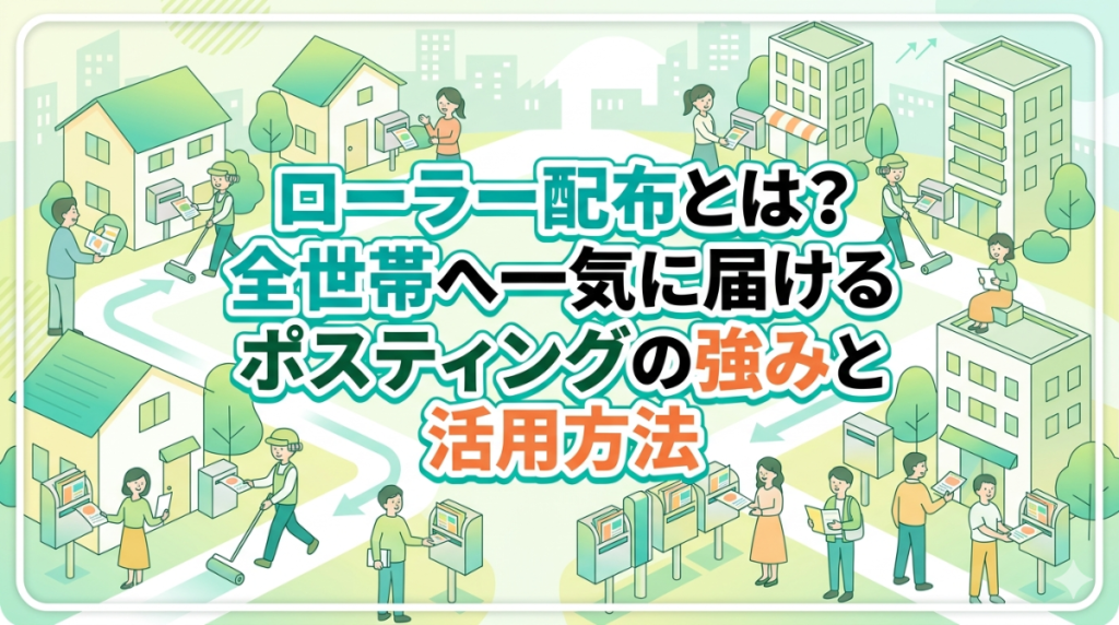 ローラー配布とは？全世帯へ一気に届けるポスティングの強みと活用方法