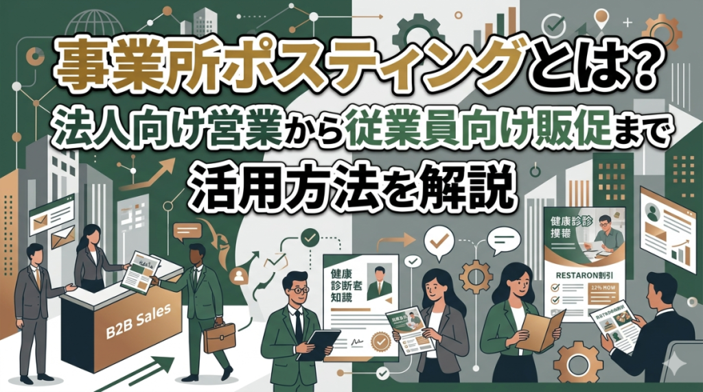事業所ポスティングとは？法人向け営業から従業員向け販促まで活用方法を解説