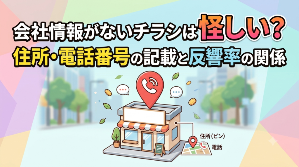 会社情報がないチラシは怪しい？住所・電話番号の記載と反響率の関係