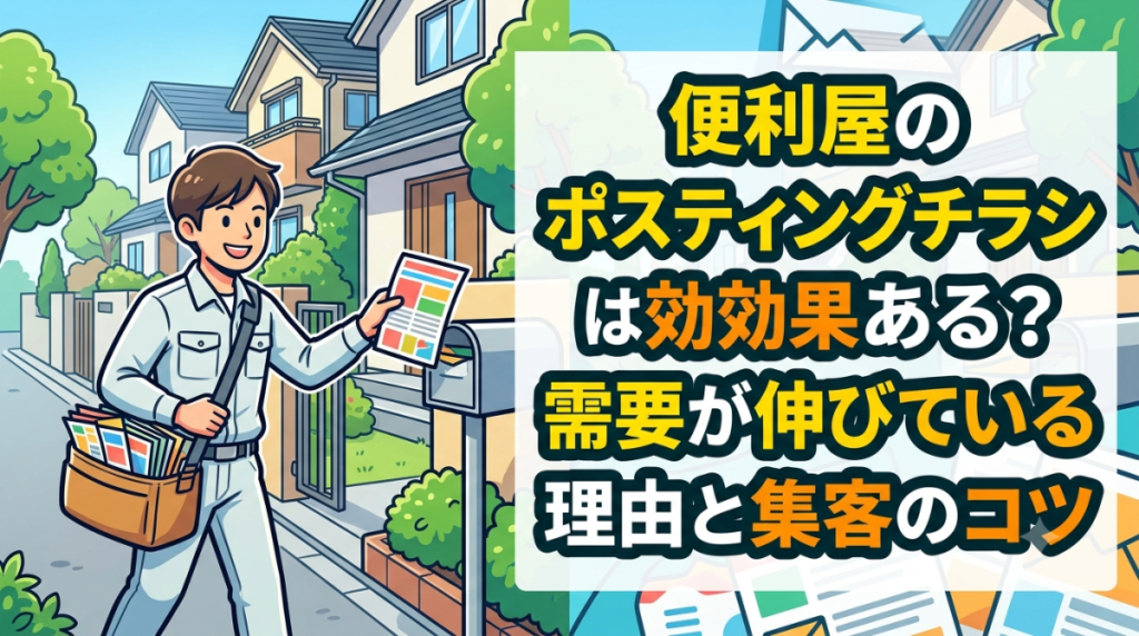 便利屋のポスティングチラシは効果ある？需要が伸びている理由と集客のコツ