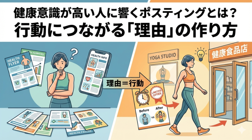 健康意識が高い人に響くポスティングとは？行動につながる「理由」の作り方