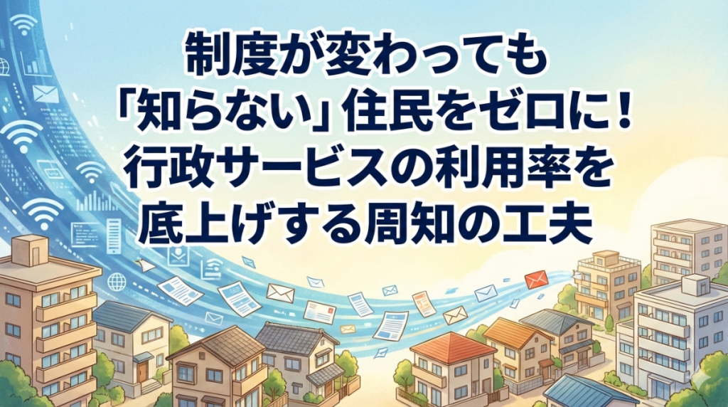 制度が変わっても「知らない」住民をゼロに！行政サービスの利用率を底上げする周知の工夫