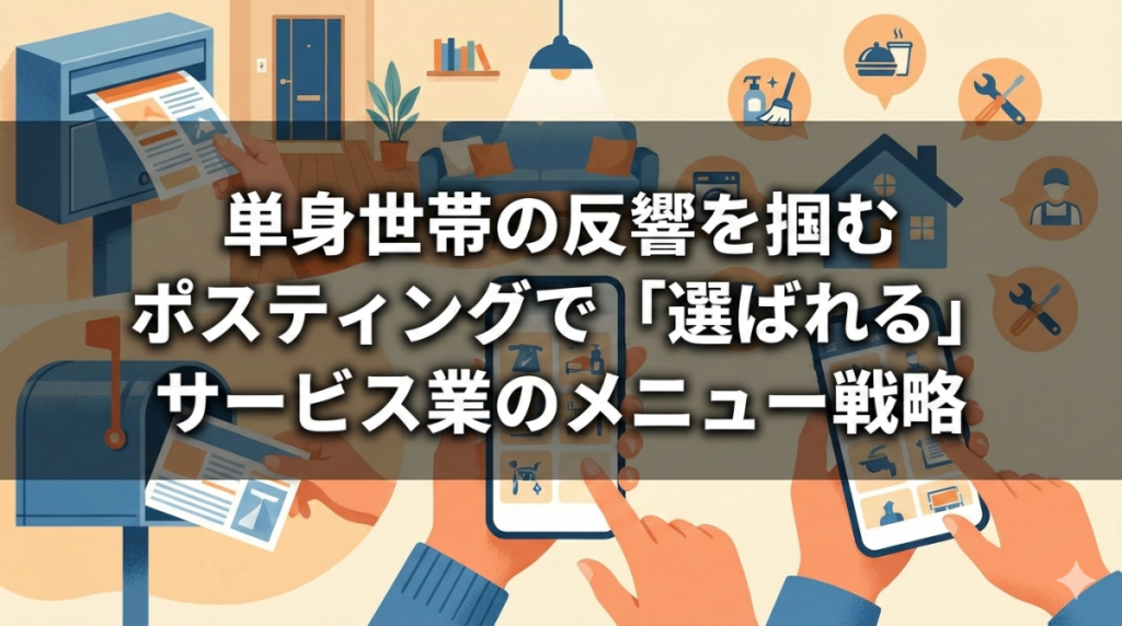 単身世帯の反響を掴む！ポスティングで「選ばれる」サービス業のメニュー戦略