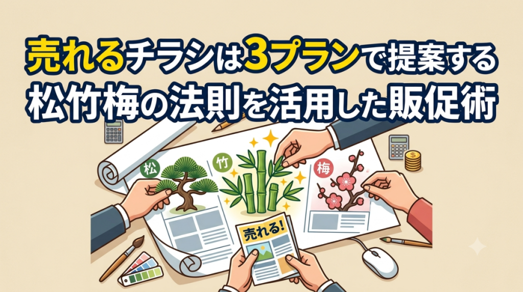 売れるチラシは3プランで提案する｜松竹梅の法則を活用した販促術