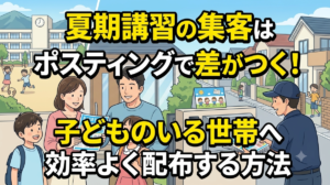 夏期講習の集客はポスティングで差がつく！子どものいる世帯へ効率よく配布する方法