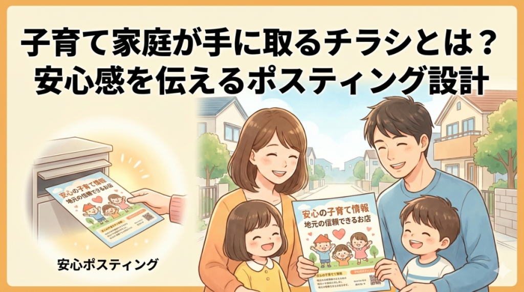 子育て家庭が手に取るチラシとは？安心感を伝えるポスティング設計