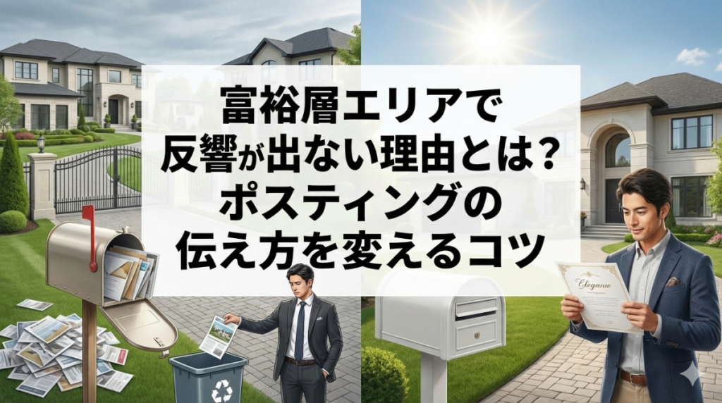 富裕層エリアで反響が出ない理由とは？ポスティングの伝え方を変えるコツ