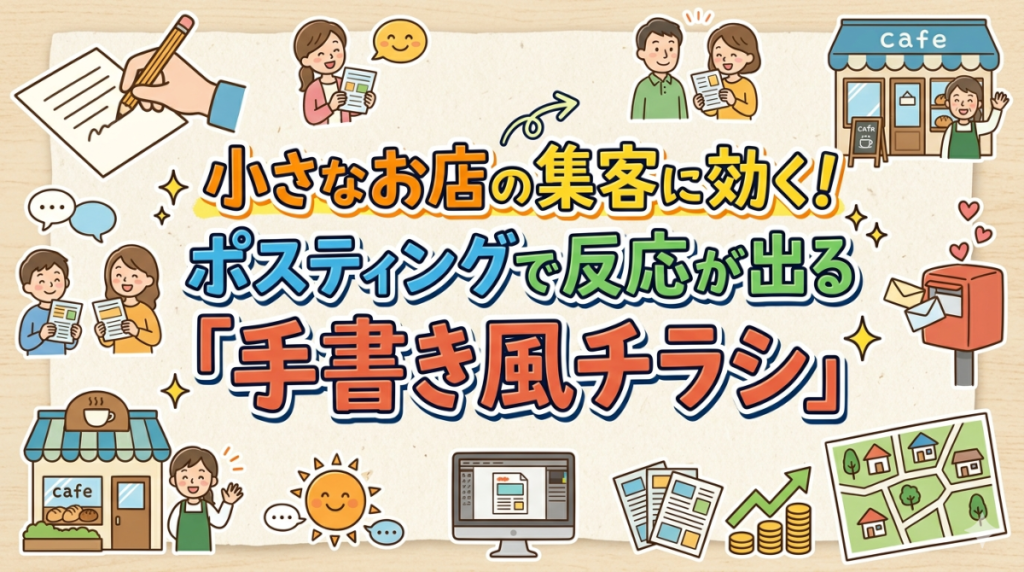 小さなお店の集客に効く！ポスティングで反応が出る「手書き風チラシ」