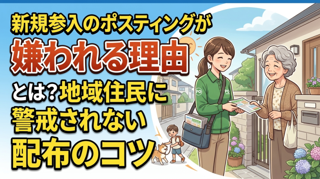 新規参入のポスティングが嫌われる理由とは？地域住民に警戒されない配布のコツ