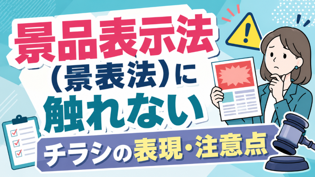 景品表示法（景表法）に触れないチラシの表現・注意点