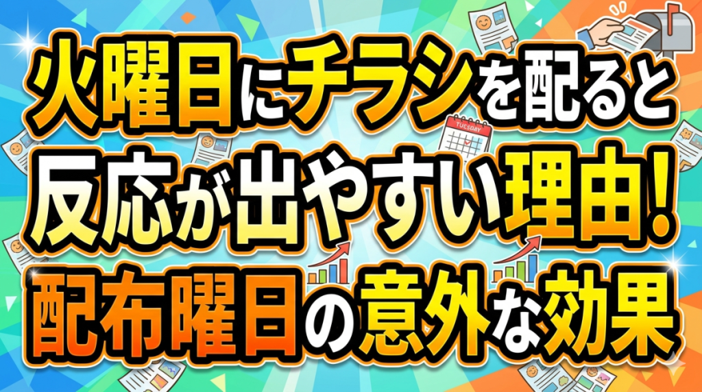 火曜日にチラシを配ると反応が出やすい理由！配布曜日の意外な効果