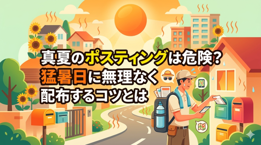 真夏のポスティングは危険？猛暑日に無理なく配布するコツとは