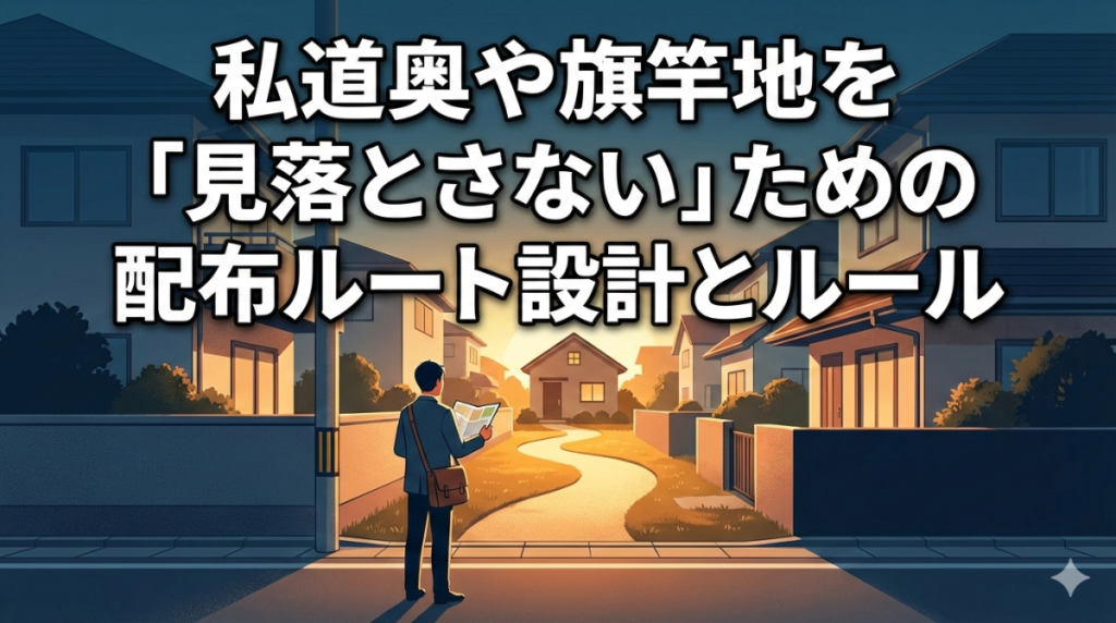 私道奥や旗竿地を「見落とさない」ための配布ルート設計とルール