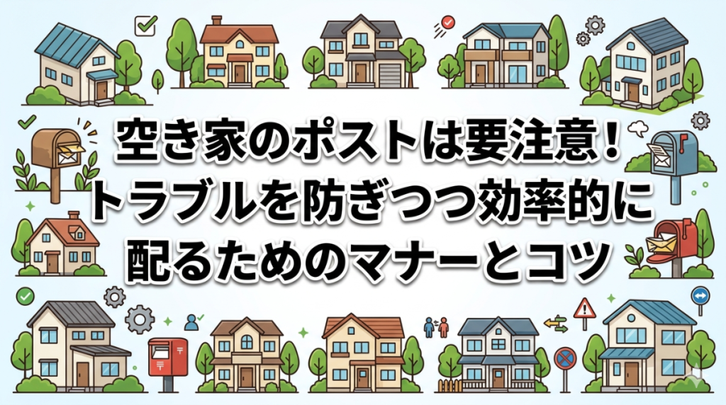空き家のポストは要注意！トラブルを防ぎつつ効率的に配るためのマナーとコツ