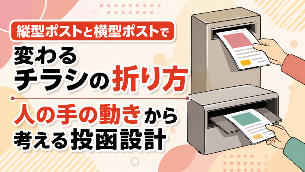 縦型ポストと横型ポストで変わるチラシの折り方｜人の手の動きから考える投函設計