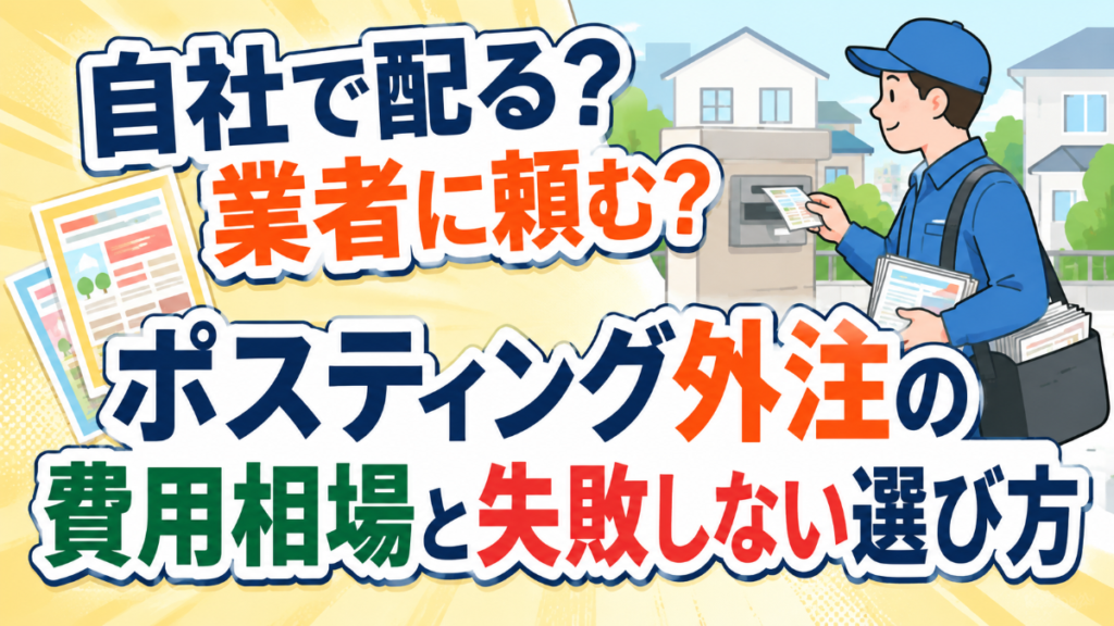 自社で配る？業者に頼む？ポスティング外注の費用相場と失敗しない選び方