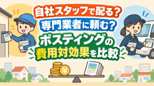 自社スタッフで配る？専門業者に頼む？ポスティングの費用対効果を比較