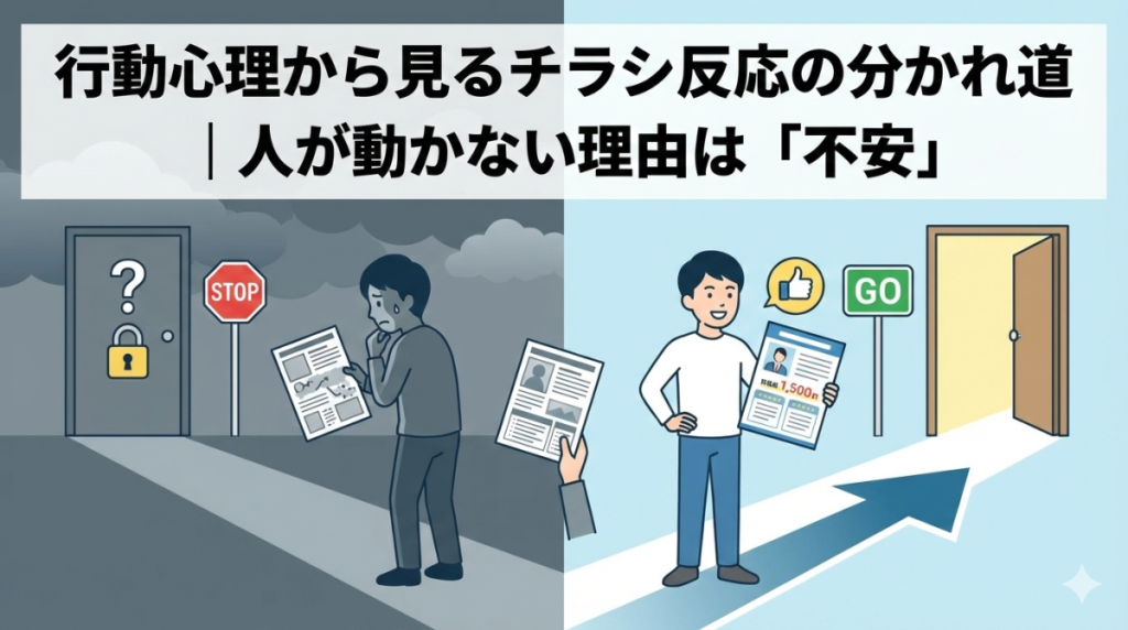 行動心理から見るチラシ反応の分かれ道｜人が動かない理由は「不安」