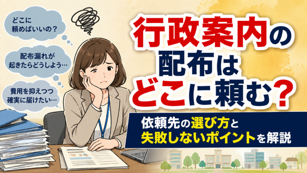 行政案内の配布はどこに頼む？依頼先の選び方と失敗しないポイントを解説