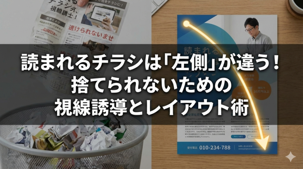 読まれるチラシは「左側」が違う！捨てられないための視線誘導とレイアウト術