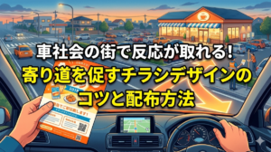 車社会の街で反応が取れる！寄り道を促すチラシデザインのコツと配布方法