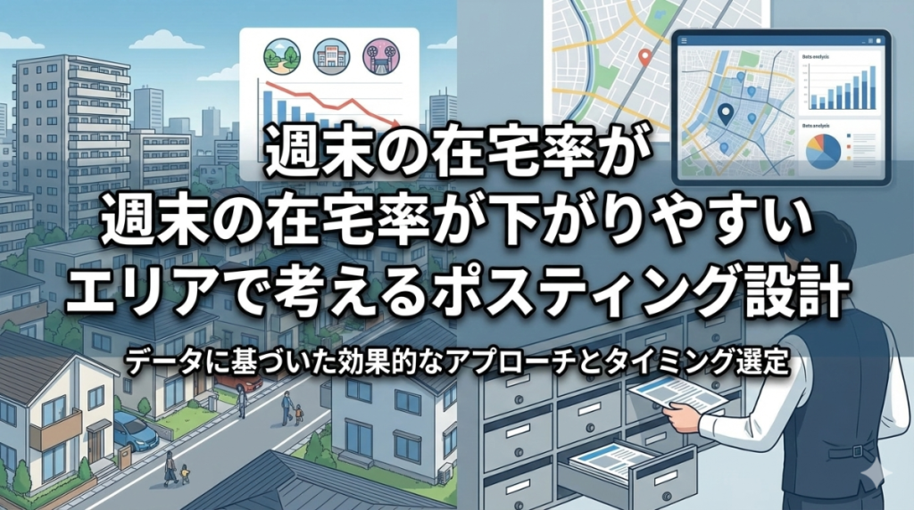 週末の在宅率が下がりやすいエリアで考えるポスティング設計