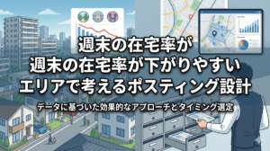 週末の在宅率が下がりやすいエリアで考えるポスティング設計