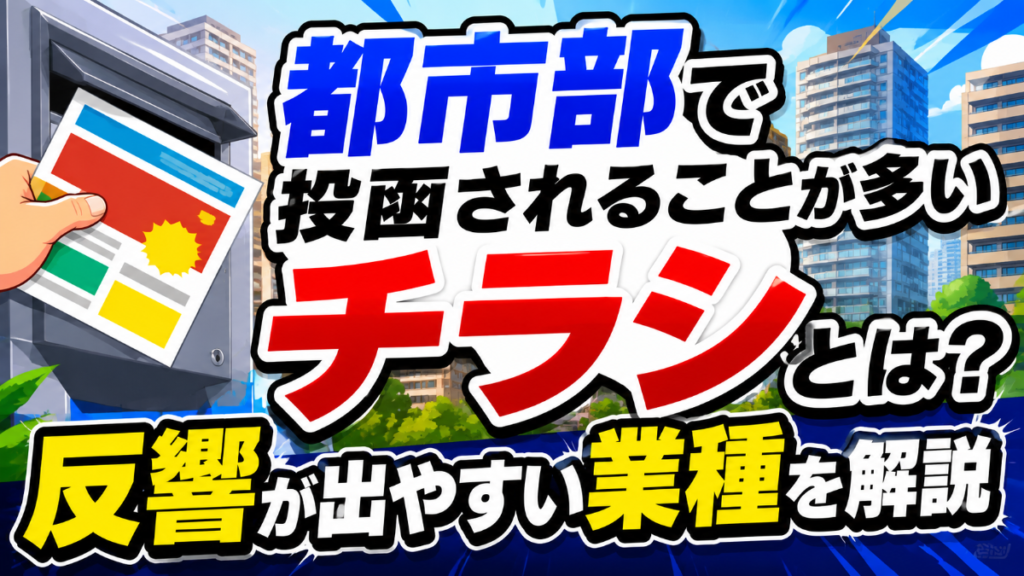 都市部で投函されることが多いチラシとは？反響が出やすい業種を解説