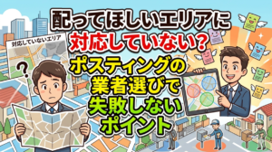 配ってほしいエリアに対応していない？ポスティング業者選びで失敗しないポイント