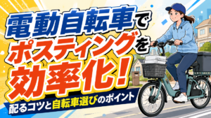 電動自転車でポスティングを効率化！配るコツと自転車選びのポイント